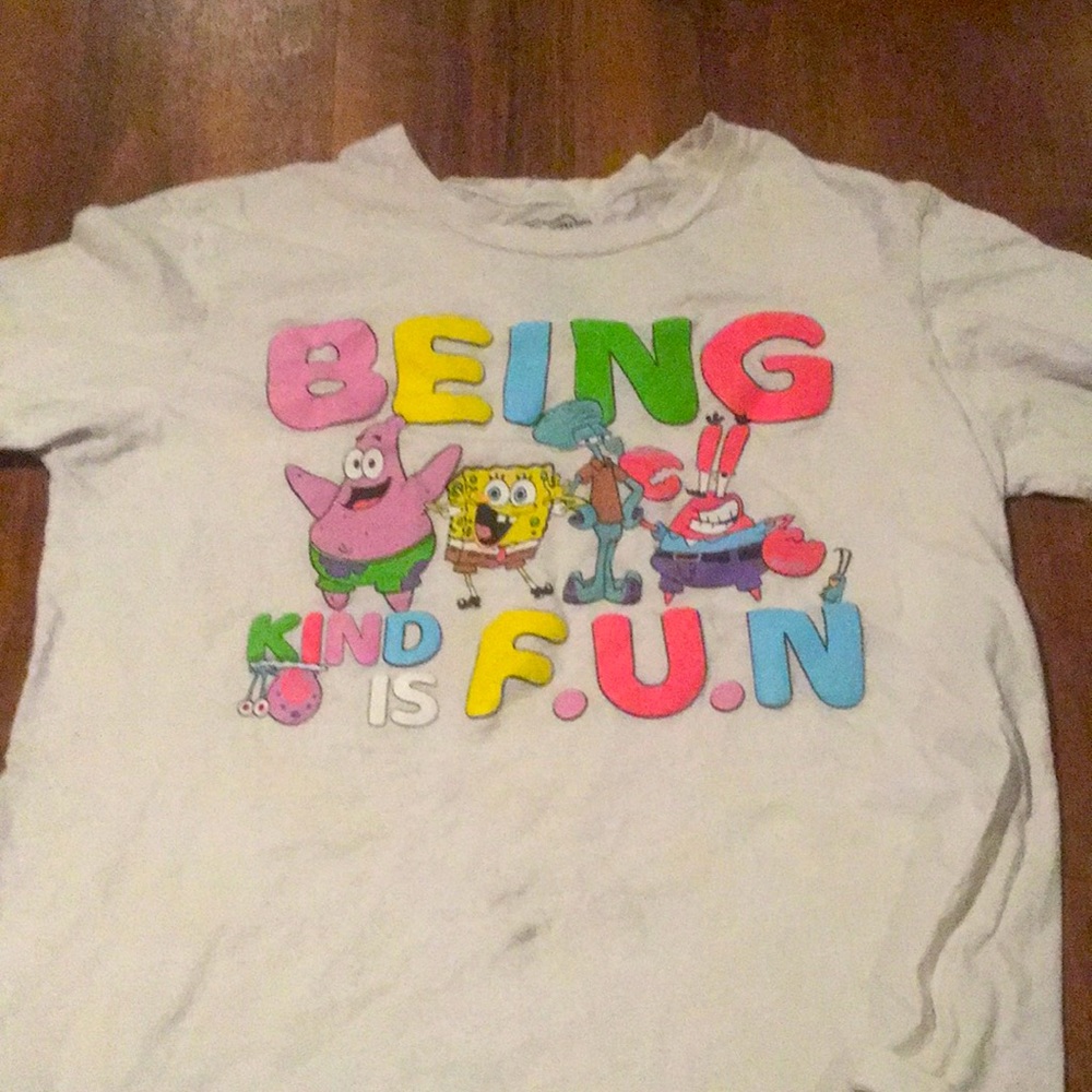 XL kids tee, SpongeBob, kind shirt